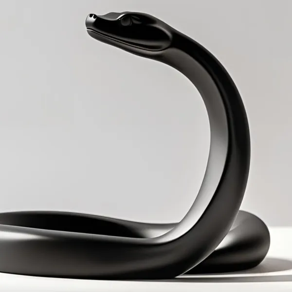 Sculpture #23 – Minimalist Snake "Black Mamba"