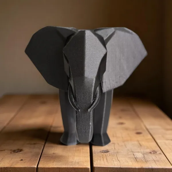 Low Poly Elephant Statue