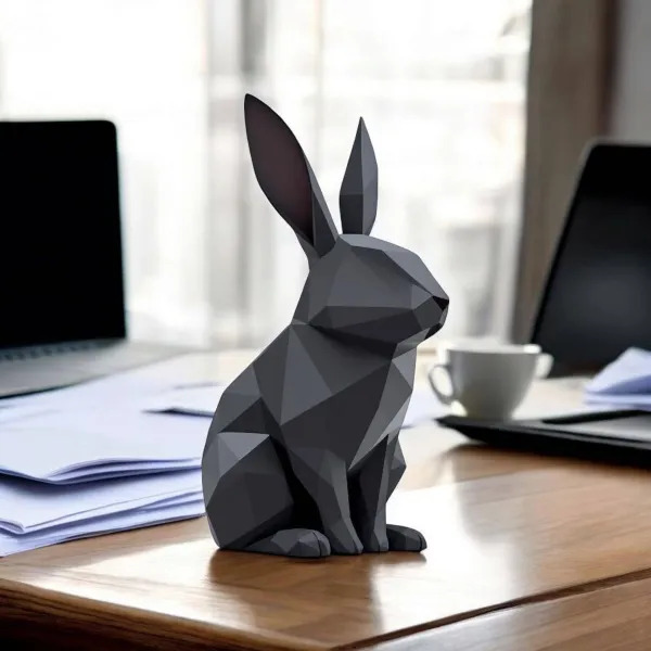 Low Poly Rabbit Sculpture
