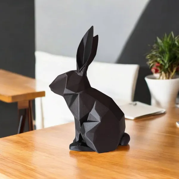 Low Poly Rabbit Sculpture