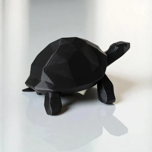 Walking Low Poly Turtle Sculpture