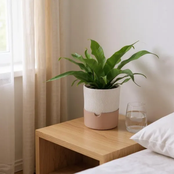 Ribbed Self-Watering Planter, Two Pieces