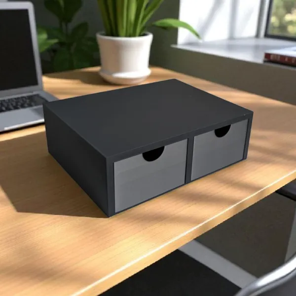 Monitor Riser with Two Drawers