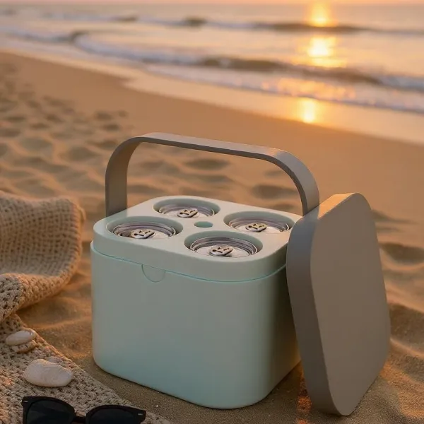 Freezable Can Carrier – 4-Drink Cooler Box