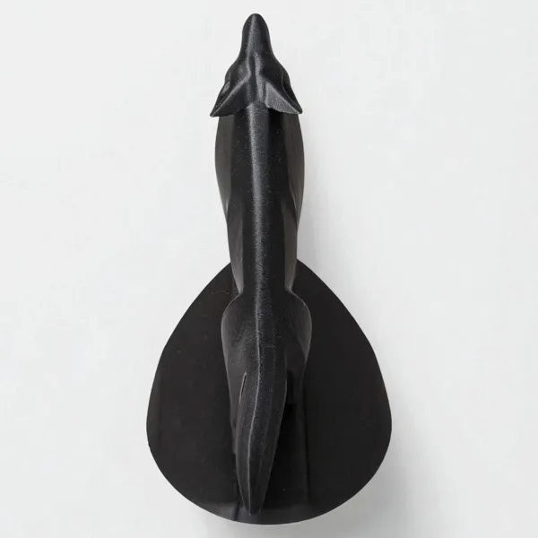 Wolf Sculpture on Pedestal, Head Raised in a Howl