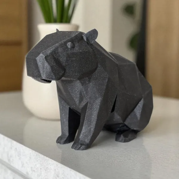 Low Poly Capybara Sculpture