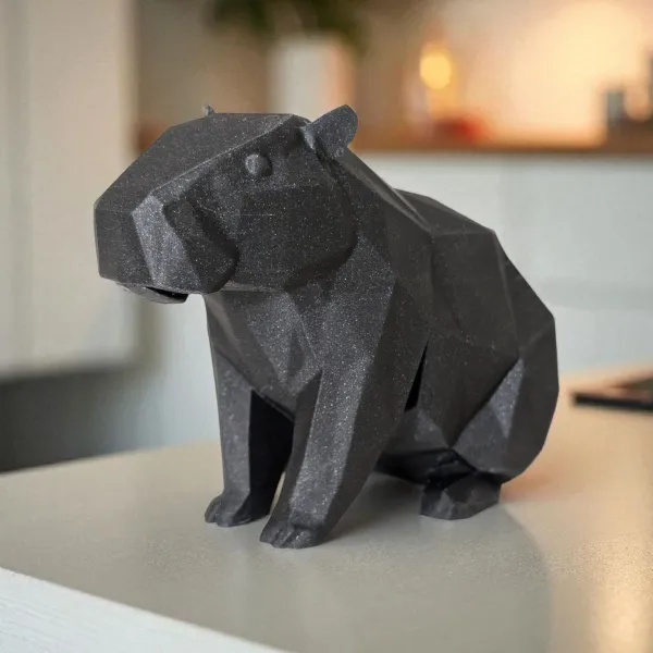 Low Poly Capybara Sculpture