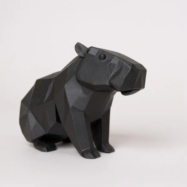 Low Poly Capybara Sculpture