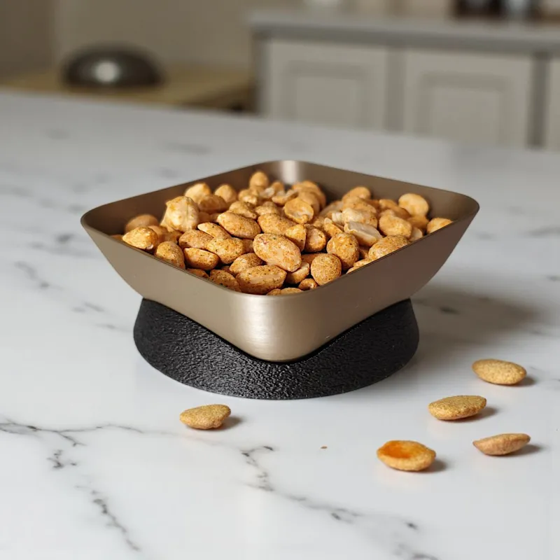 Tilted snack bowl