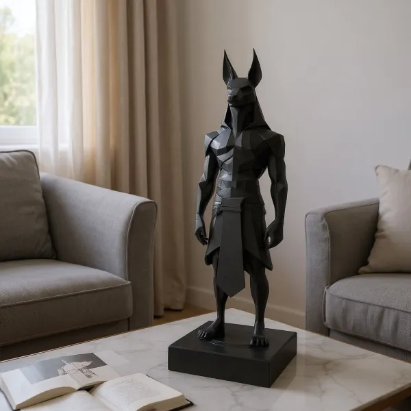 Low Poly Anubis Statue