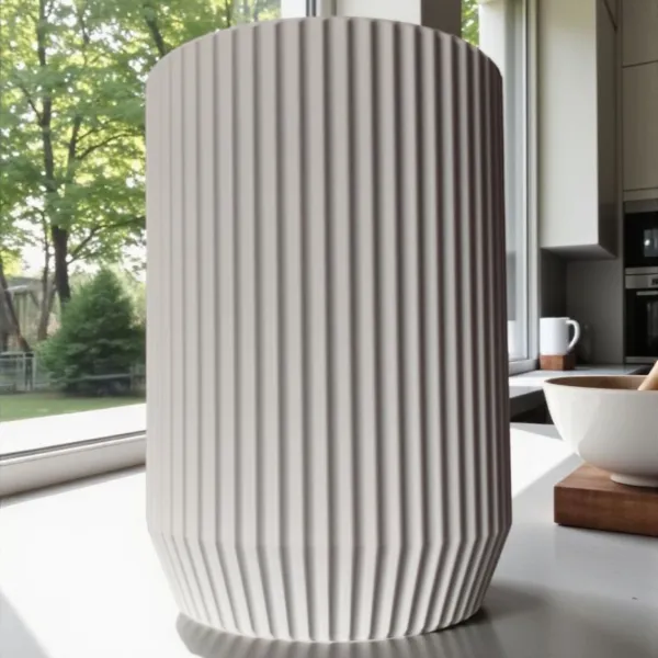 Ribbed kitchen utensil holder