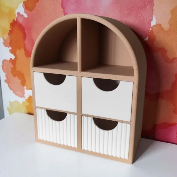 Small jewellery shelf with drawers