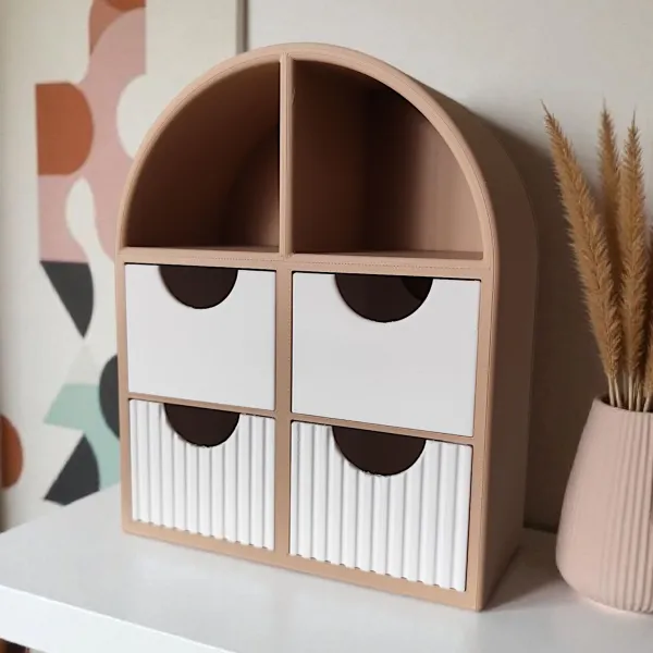 Small jewellery shelf with drawers