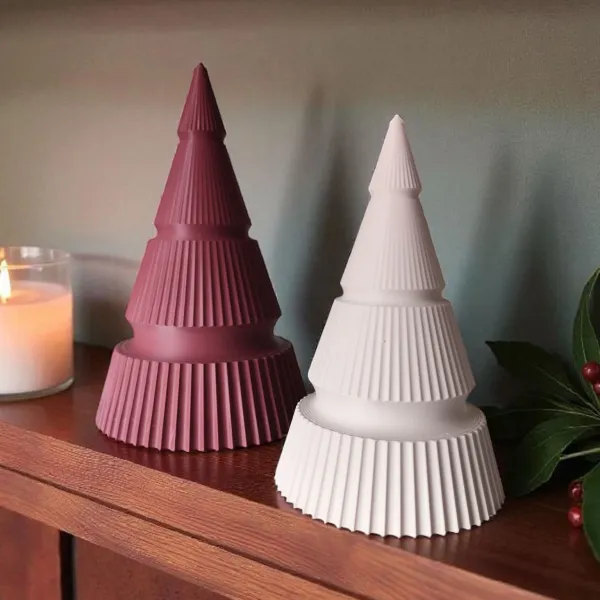 Ribbed Christmas Tree Duo