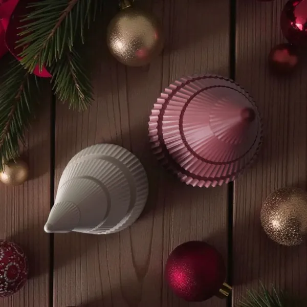 Ribbed Christmas Tree Duo