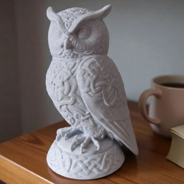 Celtic Ornament Owl Sculpture