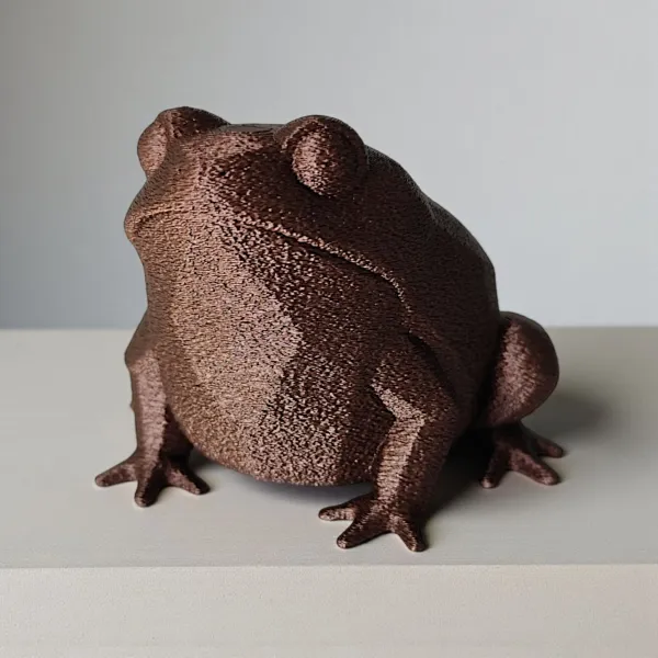 Low Poly Fat Frog Sculpture