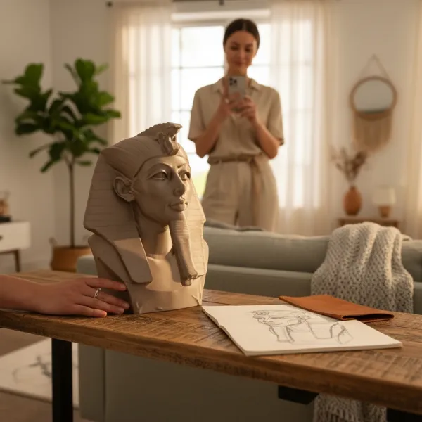 Pharaoh Bust Sculpture