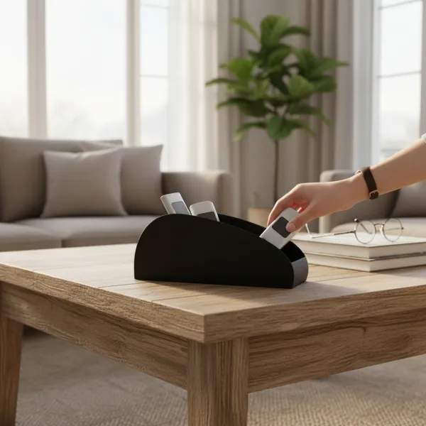 Curved Remote & Phone Organizer