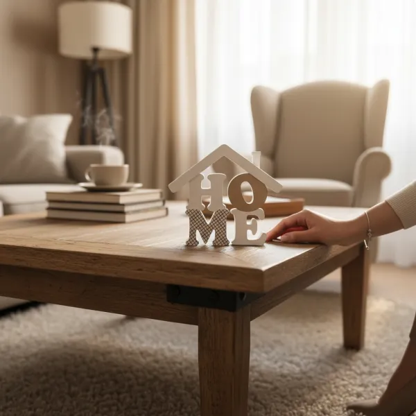 Home Word Stand in the Shape of a House