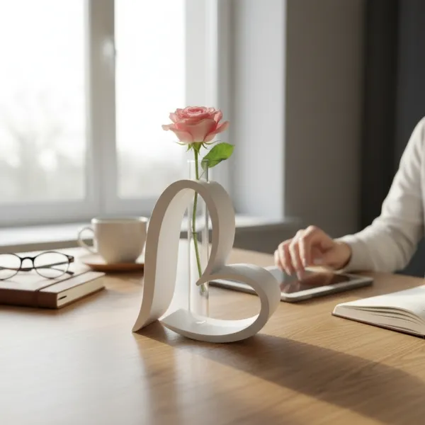 Heart-shaped vase for test tube