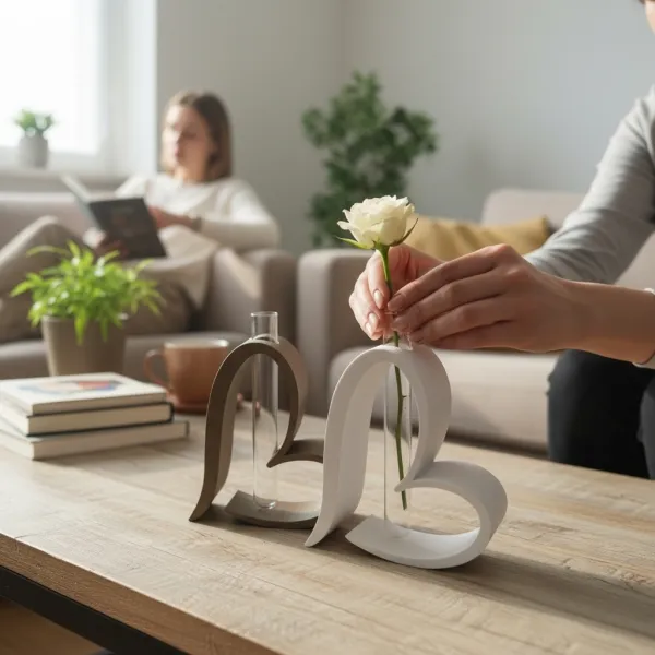 Heart-shaped vase for test tube