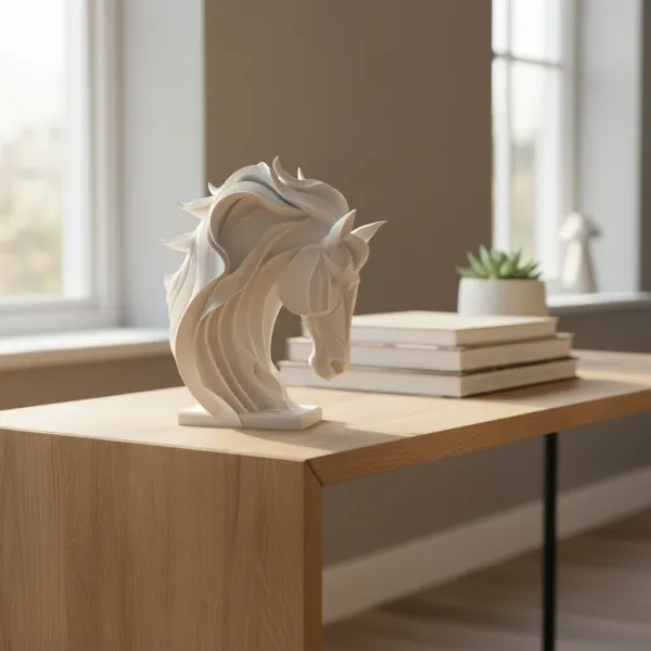 Abstract Horse Sculpture