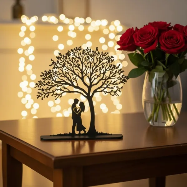 Couple Under Tree Valentine's Decor