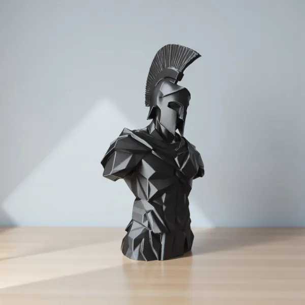 Low Poly Spartan Warrior Bust